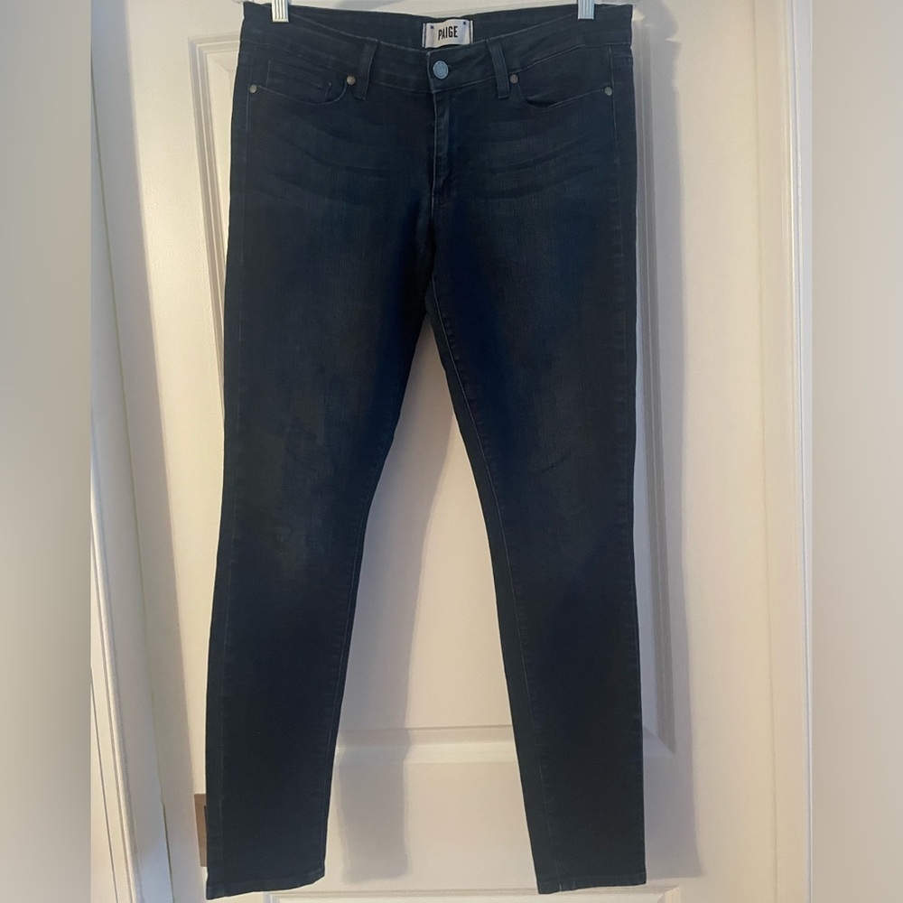 PAIGE Women's Dark Blue Skinny Jeans